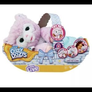 Live Pets Cozy Dozys Baby LUPA THE LLAMA Snuggle Purple Nib